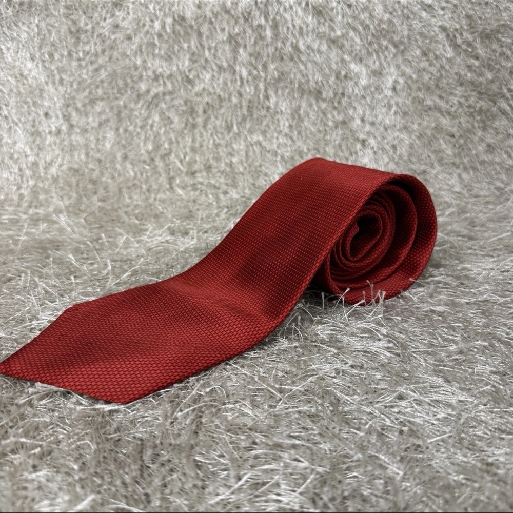 Ermenegildo Zegna Red Silk Tie NWT